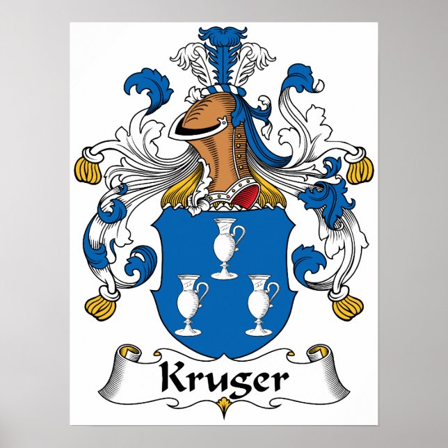 Kruger Family Crest Poster (Framsidan)