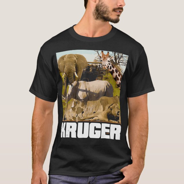 Kruger National Park - Exotic Wildlife Safari Tee  (Framsida)