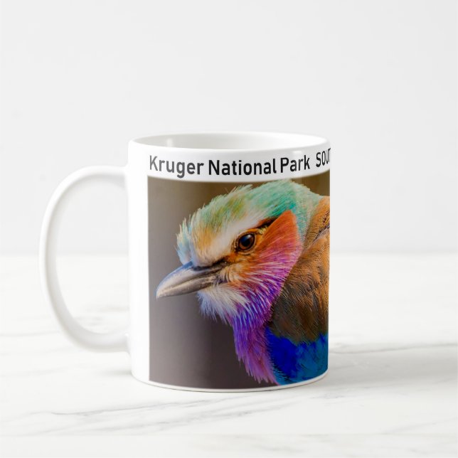 Kruger National Park Lilac Brested Roller Kaffemugg (Vänster)