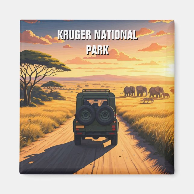 Kruger National Park South Afrika Magnet (Framsidan)