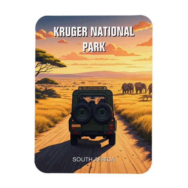 Kruger National Park South Afrika Magnet (Vertikal)