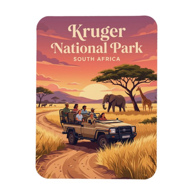 Kruger National Park Sydafrika Magnet (Vertikal)