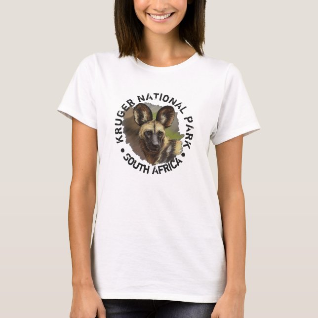Kruger National Park Vild Hund T-Shirt (Framsida)