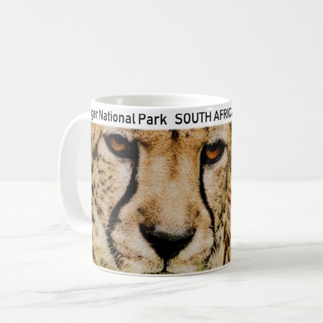 Kruger nationalpark Cheetah Kaffemugg (Framsida vänster)