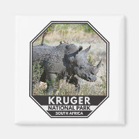 Kruger nationalpark South Afrika Rhino Watercolor