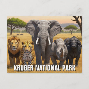 Kruger nationalpark South Afrika Travel Vykort