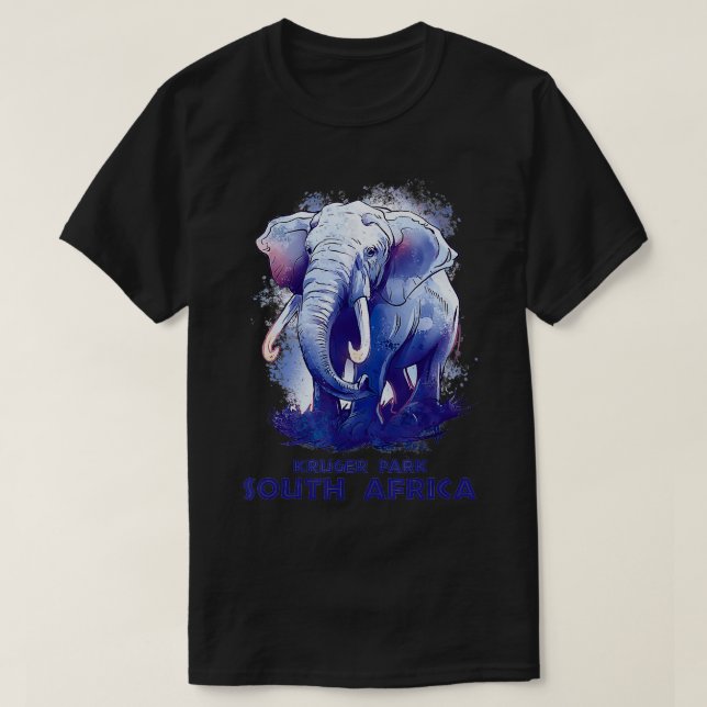 Kruger Park South Afrika Safari National Park Game T Shirt (Design framsida)
