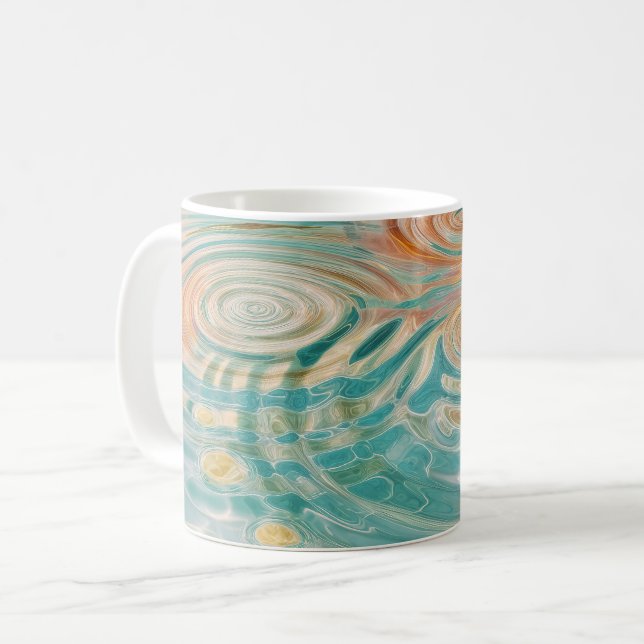 Krugor av lugn Abstrakt vattenharmoni Kaffemugg (Framsida vänster)