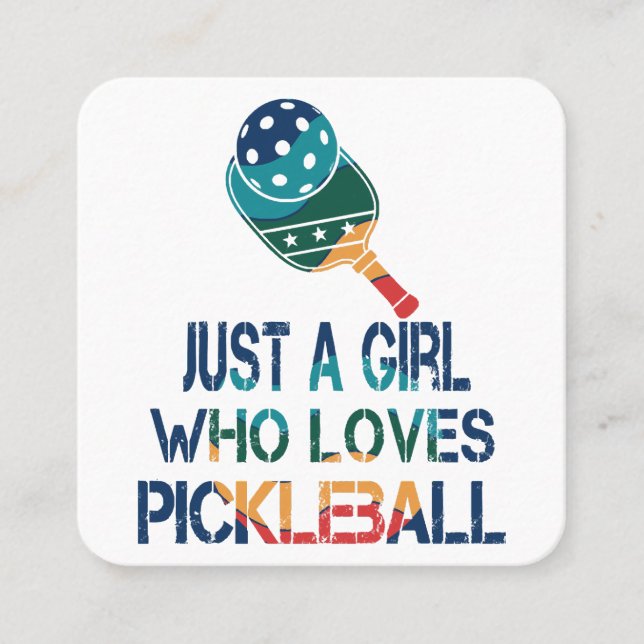 Kruinera kvinnor i pickleboll fyrkantigt visitkort (Framsida)