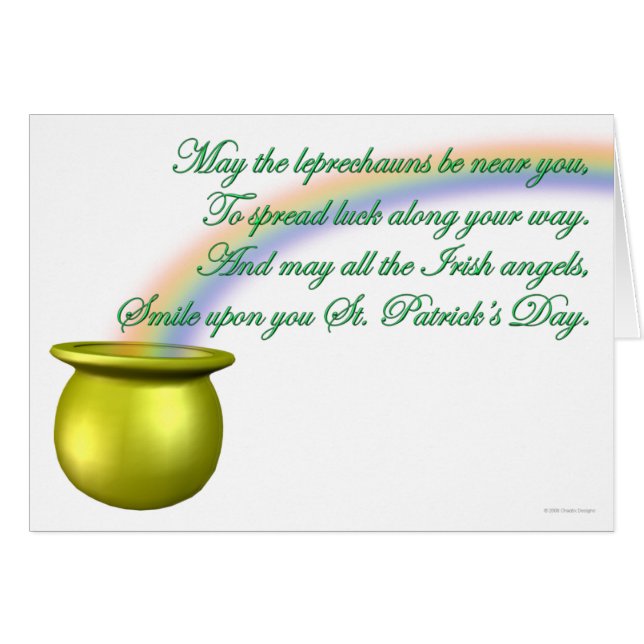 Kruka av guld hälsningskort (Framsidan Horizontal)