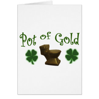 Kruka av guld hälsningskort