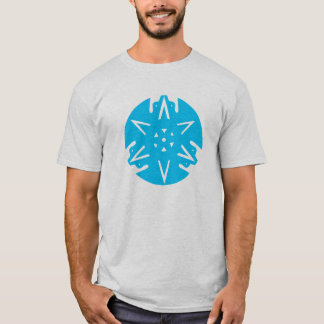 Kruka för fågelstjärnaregnbåge av den guld- t-shirt