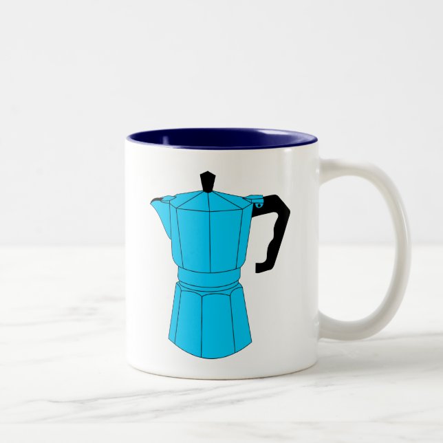 Kruka för Moka espressokaffe Två-Tonad Mugg (Höger)