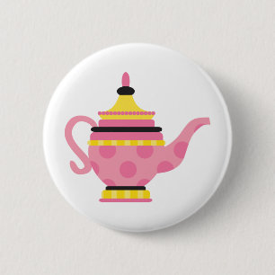 Kruka för rosa Tea Knapp
