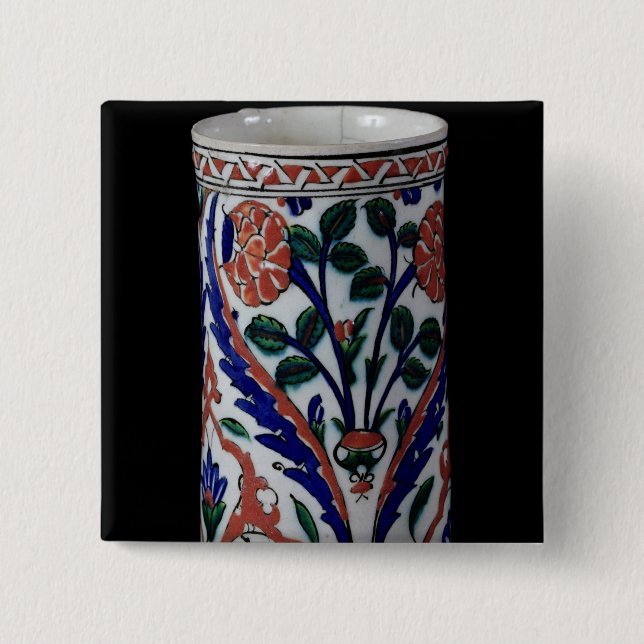 Kruka med en blom- dekoration, Iznik Knapp (Framsida)