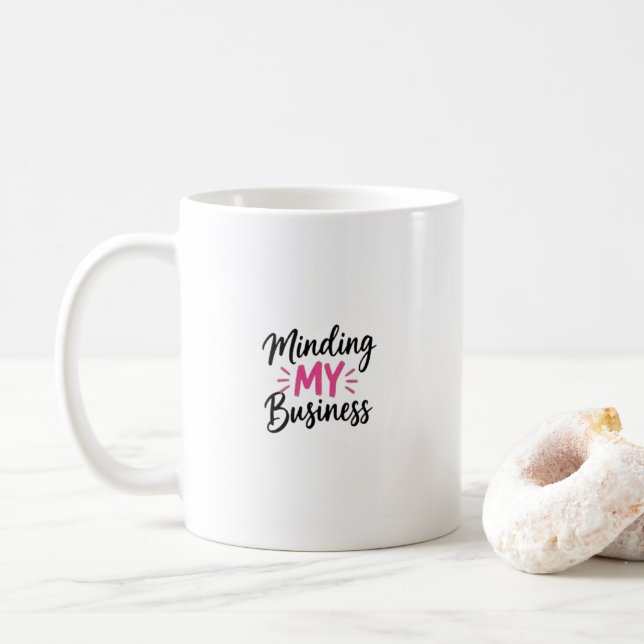 Kruken Minding My Business Kaffemugg (Med munk)