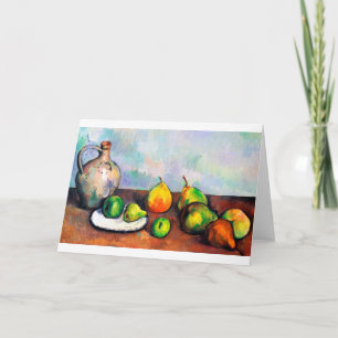 Krukka och frukter, Paul Cezanne Kort