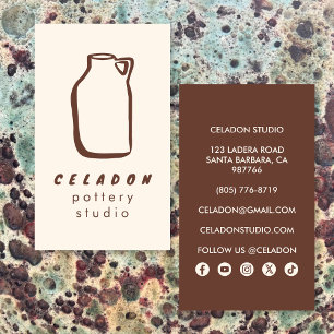 KRUKMAKAR STUDIO Eleganta Handritade Ikoner Visitkort
