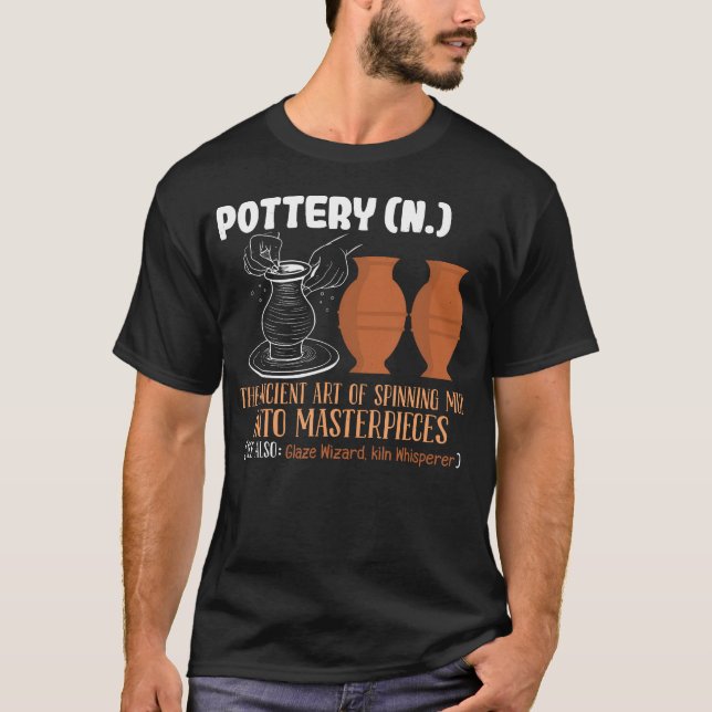 Krukmakeri Definition Rolig Lerkonstnär Keramikpre T Shirt (Framsida)