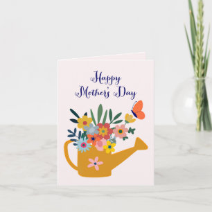 Krukväxt full av blommor Glad mors dag Kort
