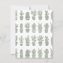 Krukväxt Kaktus Krukväxter Julkort