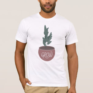 Krukväxt Manliga Män Botanisk Konst T Shirt
