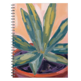 Krukväxt Modern Botanisk Grön Akvarell Anteckningsbok