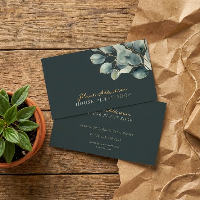 Krukväxtbutik Visitkort (House plant shop business card.)