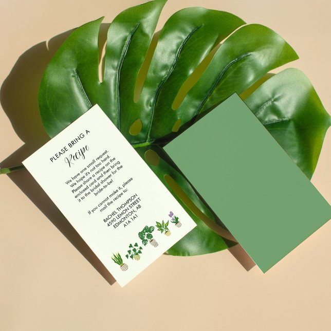 Krukväxter Bröllopsfest för bruden Recept önskas K Tilläggskort (Skapare uppladdad)