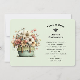 Krukväxter Mysig Shabby Chic Söt Studentexamen Inbjudningar