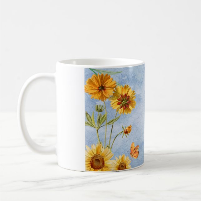 Krukväxter solros  kaffemugg (Vänster)