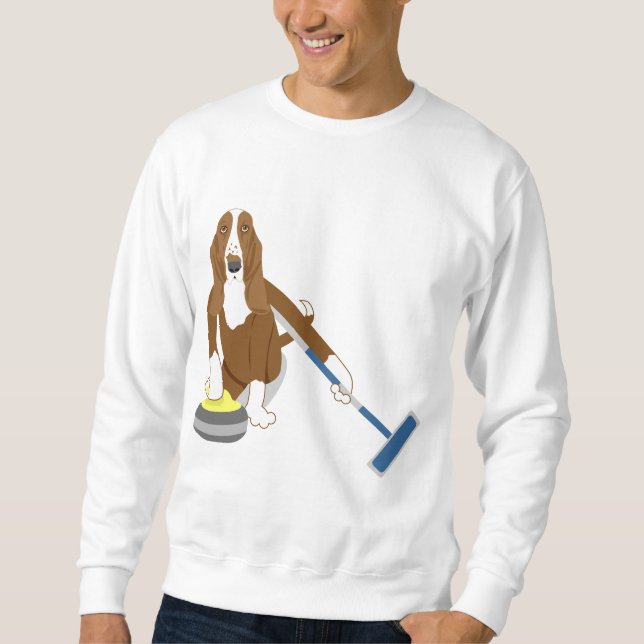Krulla för Bassethund Sweatshirt (Framsida)