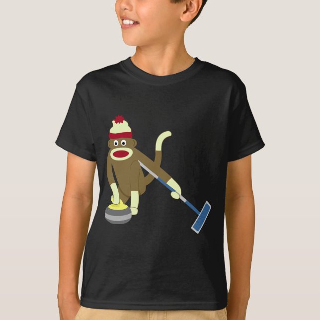 Krulla för sock monkeyOS T-shirt (Framsida)