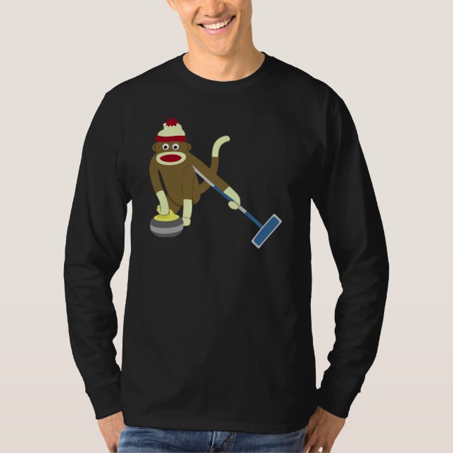 Krulla för sock monkeyOS T-shirt (Framsida)