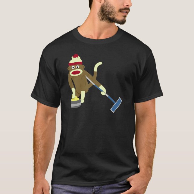 Krulla för sock monkeyOS T-shirt (Framsida)