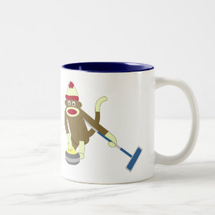 Krulla för sock monkeyOS Två-Tonad Mugg