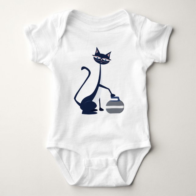 Krullande katt t-shirt (Framsida)