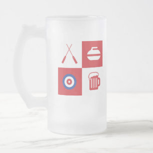 Krullande ölmugg frostat ölglas