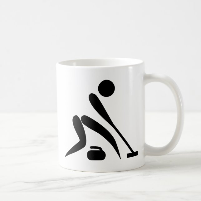 Krullande Pictogram Kaffemugg (Höger)
