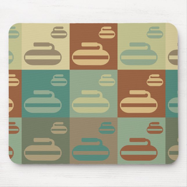 Krullande popkonst musmatta (Framsidan)