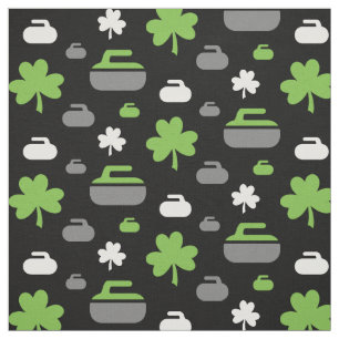Krullande stenar och Shamrockstyg Tyg