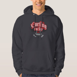 Krullande stenar sweatshirt med luva