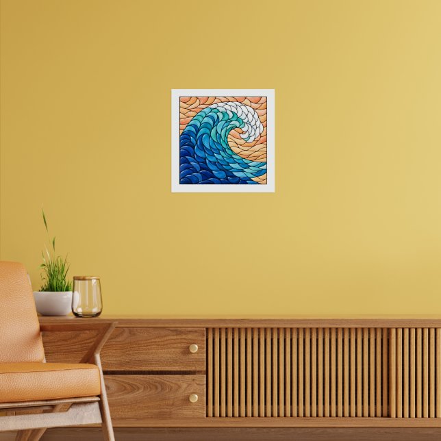 Krullande våg poster (Vardagsrum 2)