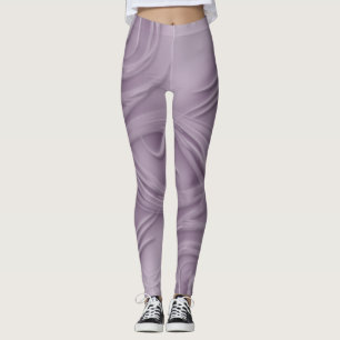 Krullning över purpurfärgat konstverk leggings