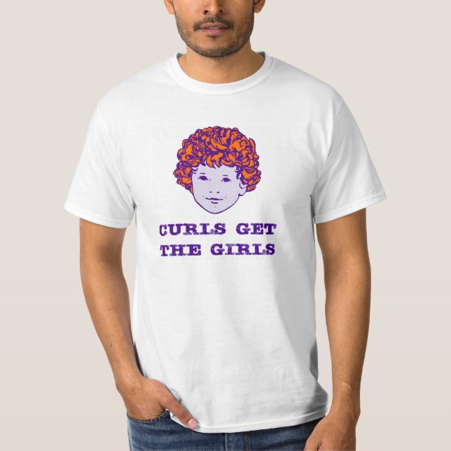 Krullningen får flickorna tee shirt (Framsida)