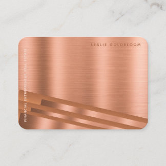 KRUNDA KORNERS THICK COPPER METALLIC LOOK VISITKORT