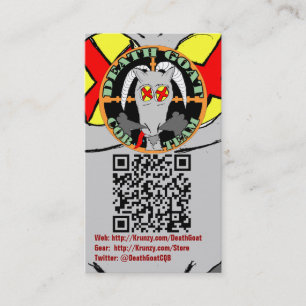 Krunzy.com och kort för dödgetaffärer med QR