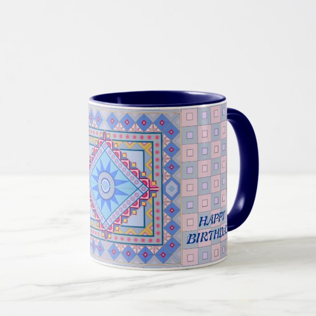 KRUS MED COOL KONST FÖR FÖDELSEDAGS PRESENT MUGG (Framsida höger)