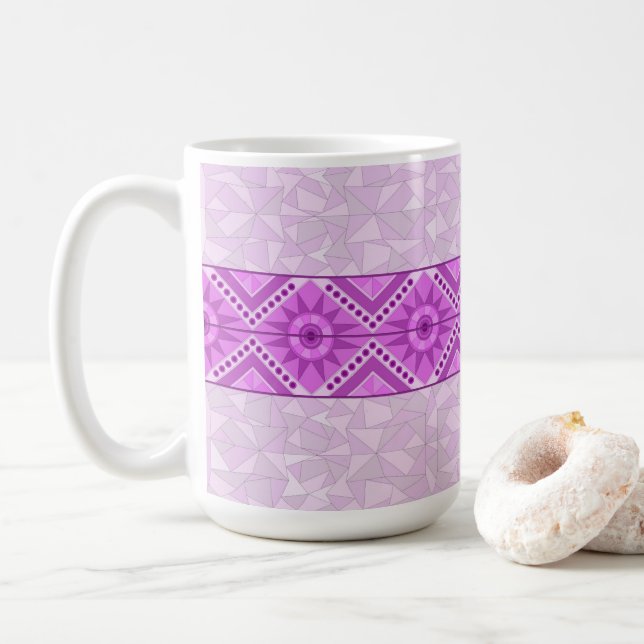 KRUS MED COOL LILA KONSTBLANDNING KAFFEMUGG (Med munk)