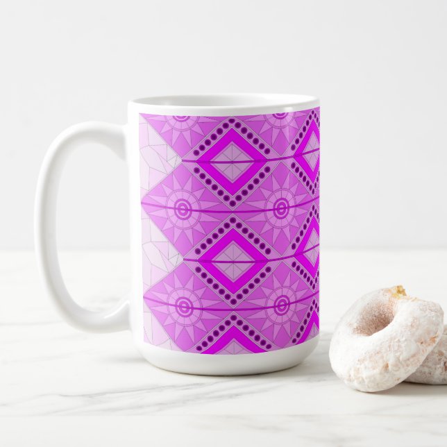 KRUS MED COOL LILA KONSTBLANDNING KAFFEMUGG (Med munk)
